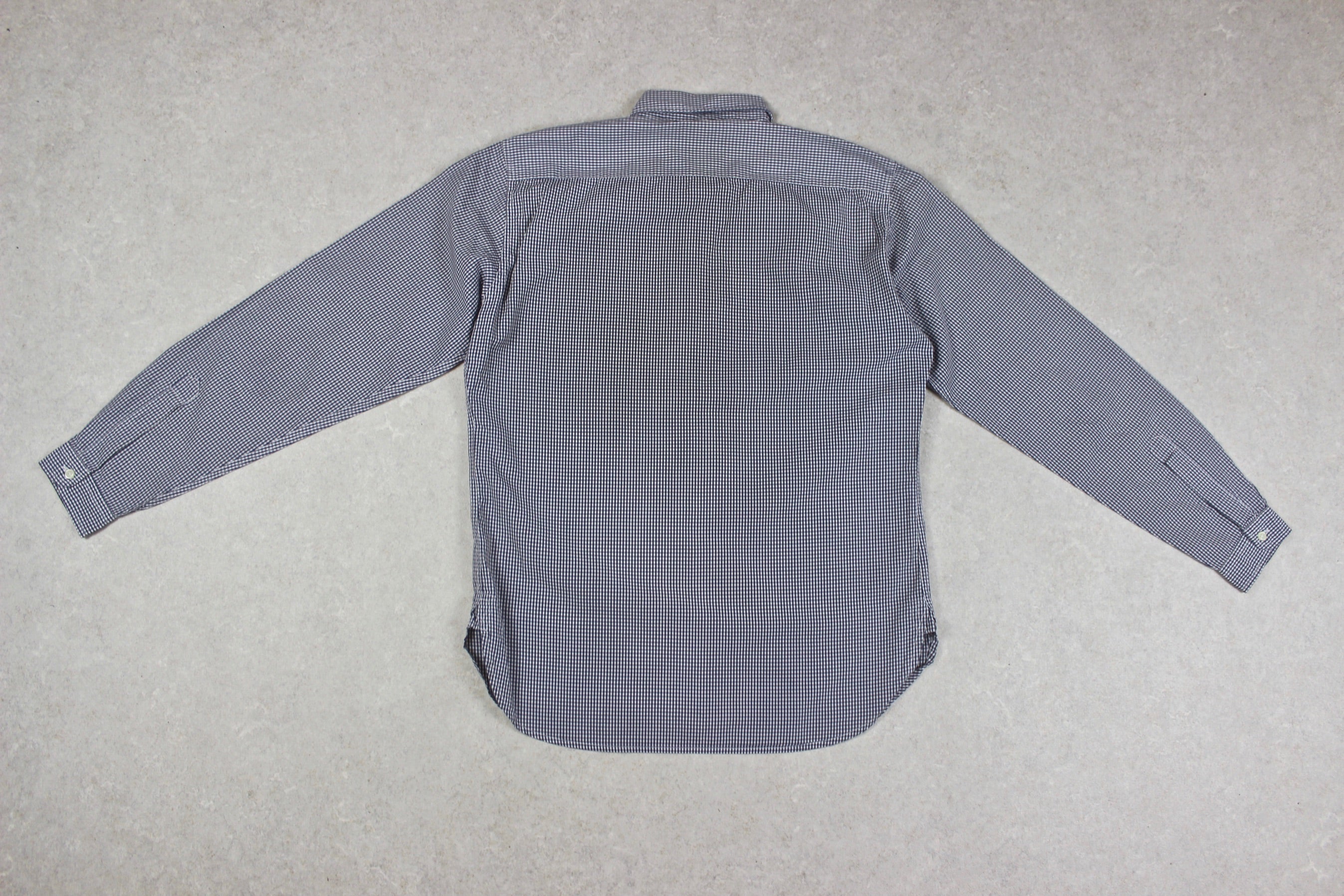 Oliver Spencer - Shirt - Navy Blue/White Gingham Check - 14.5/Extra Small