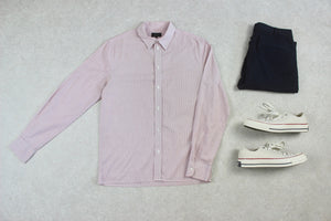 A.P.C. - Shirt - Pink/White Stripe - Small