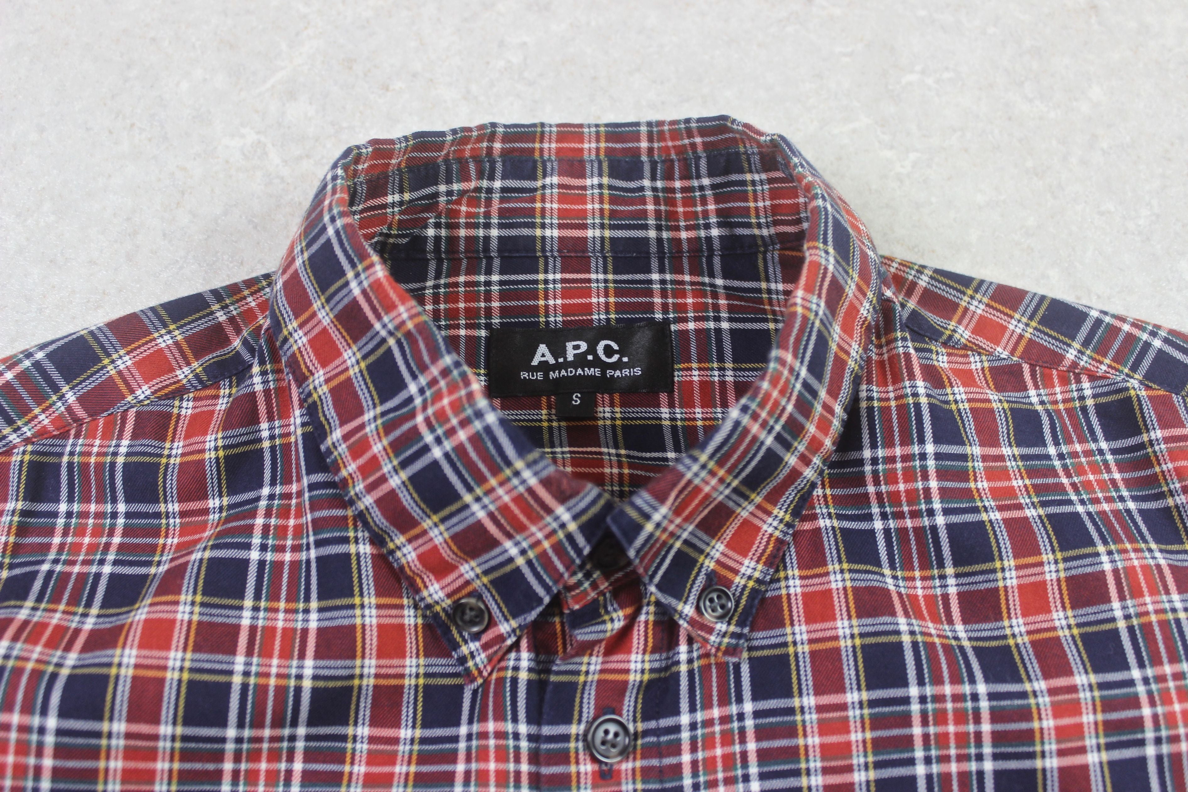 A.P.C. - Shirt - Red/Navy Blue Check - Small
