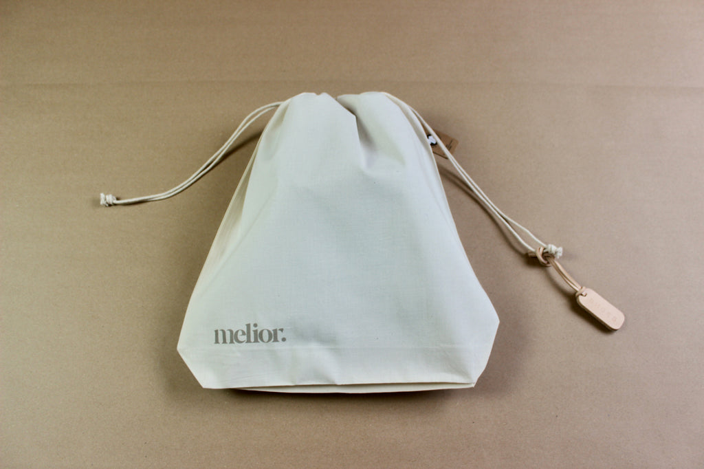 melior. - Fairtrade Organic Cotton Drawstring Packing/Shoe Bag