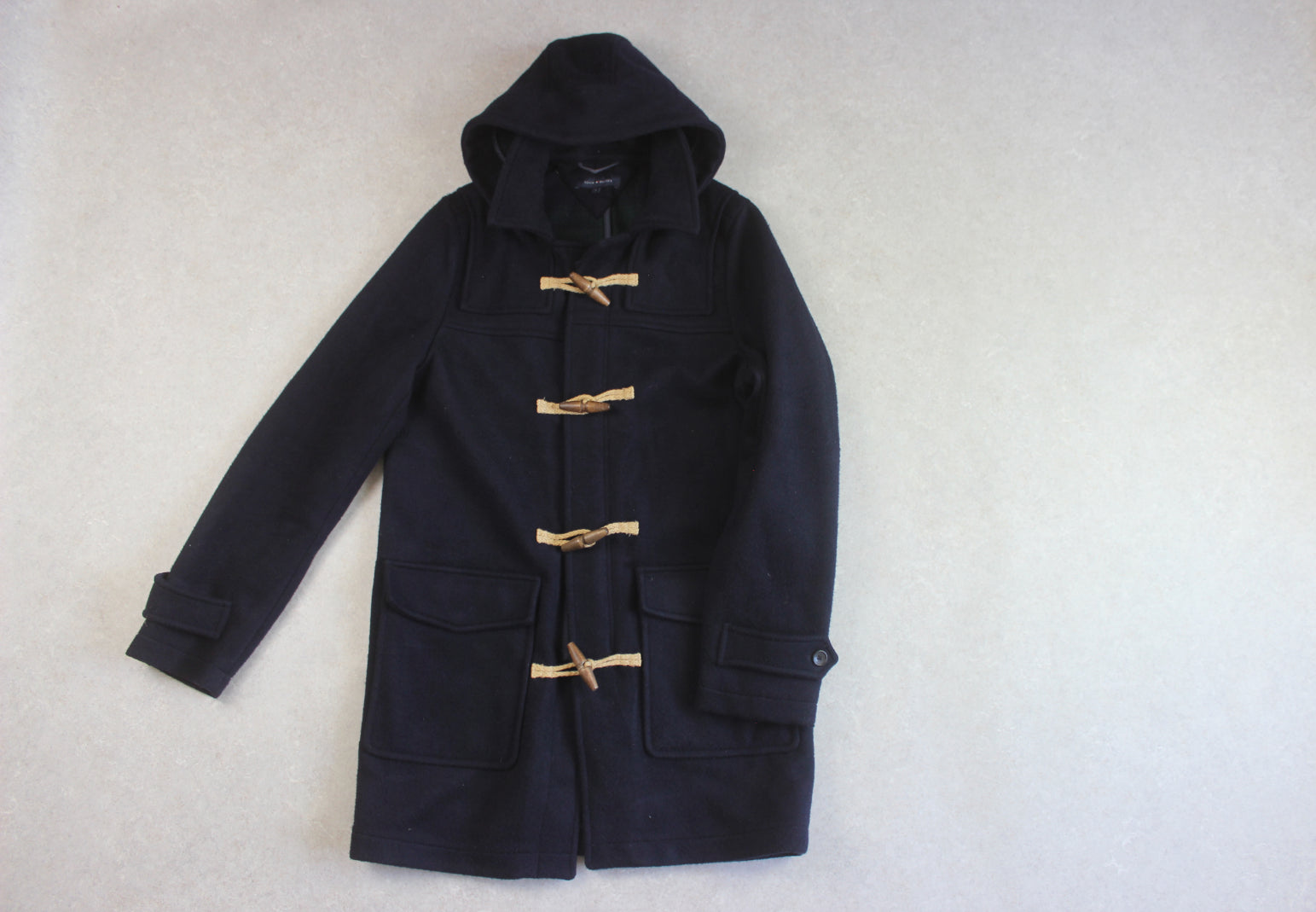 Tommy Hilfiger - Wool Duffle Coat - Navy Blue - Small