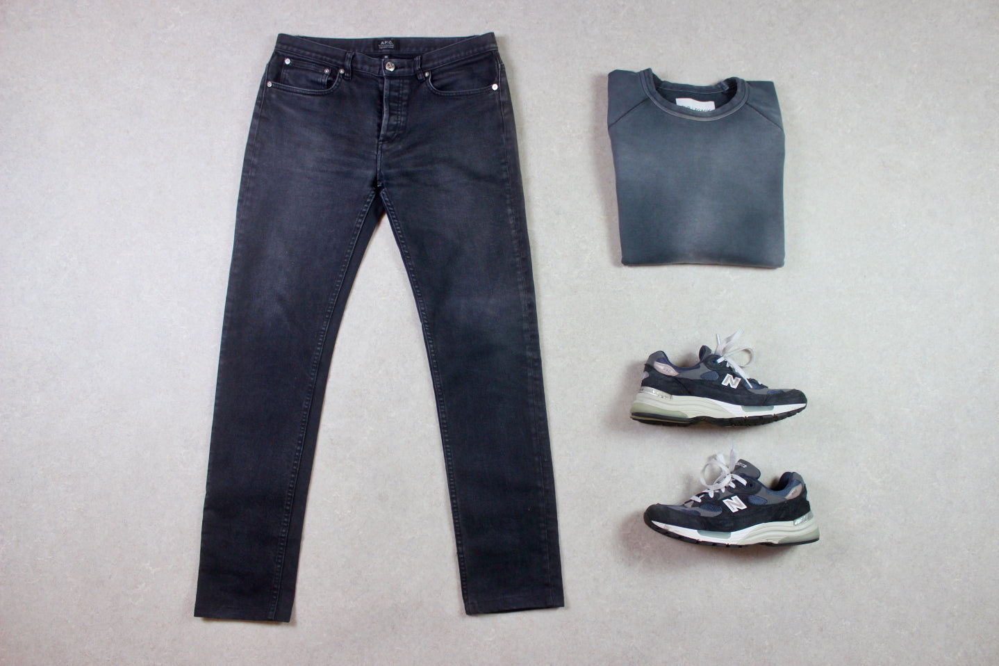 A.P.C. - Petit Standard Jeans - Washed Black Grey - 30