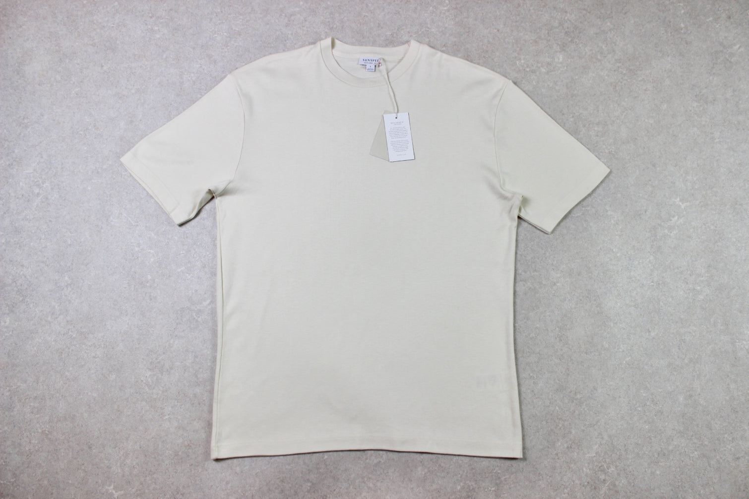 Sunspel - T Shirt - Cream - Large - Brand New