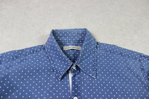 Oliver Spencer - Shirt - Blue/White Polka Dot - 15/38/Small