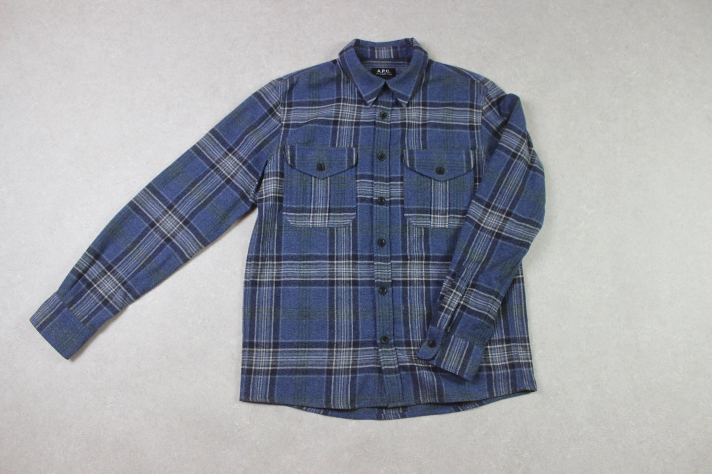 A.P.C. - Flannel Shirt - Blue Check - Small