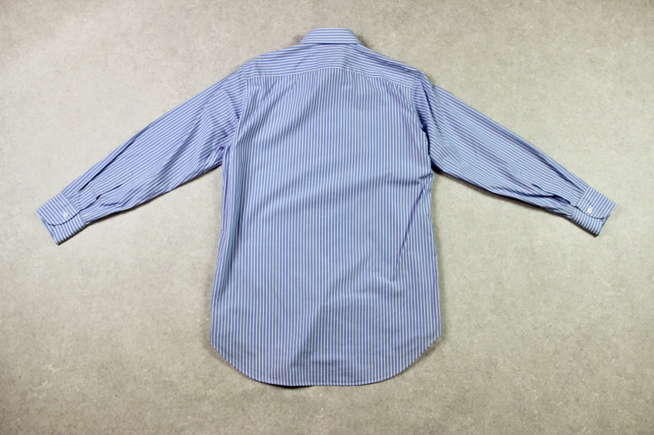 Drakes - Shirt - Bengal Blue Stripe - 15.5/39/Small