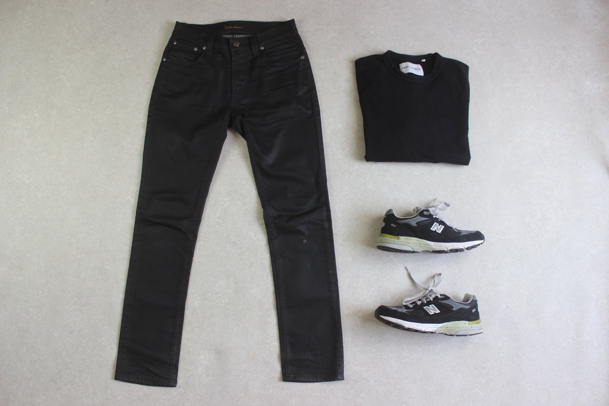 Nudie - Thin Finn Dry Black Coated Jeans - Black - 30/32