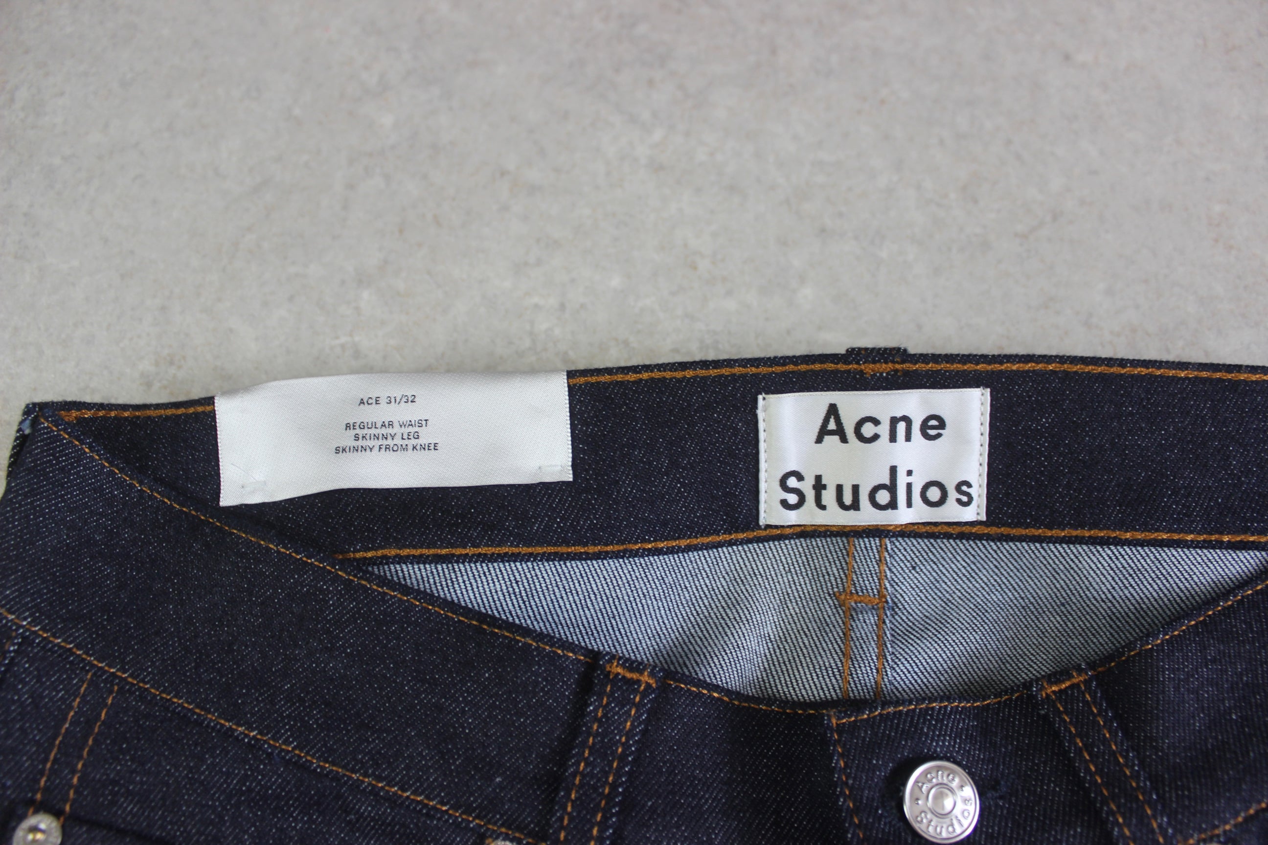 Acne Studios - Brand New Ace Str Raw Jeans - Blue - 31/32