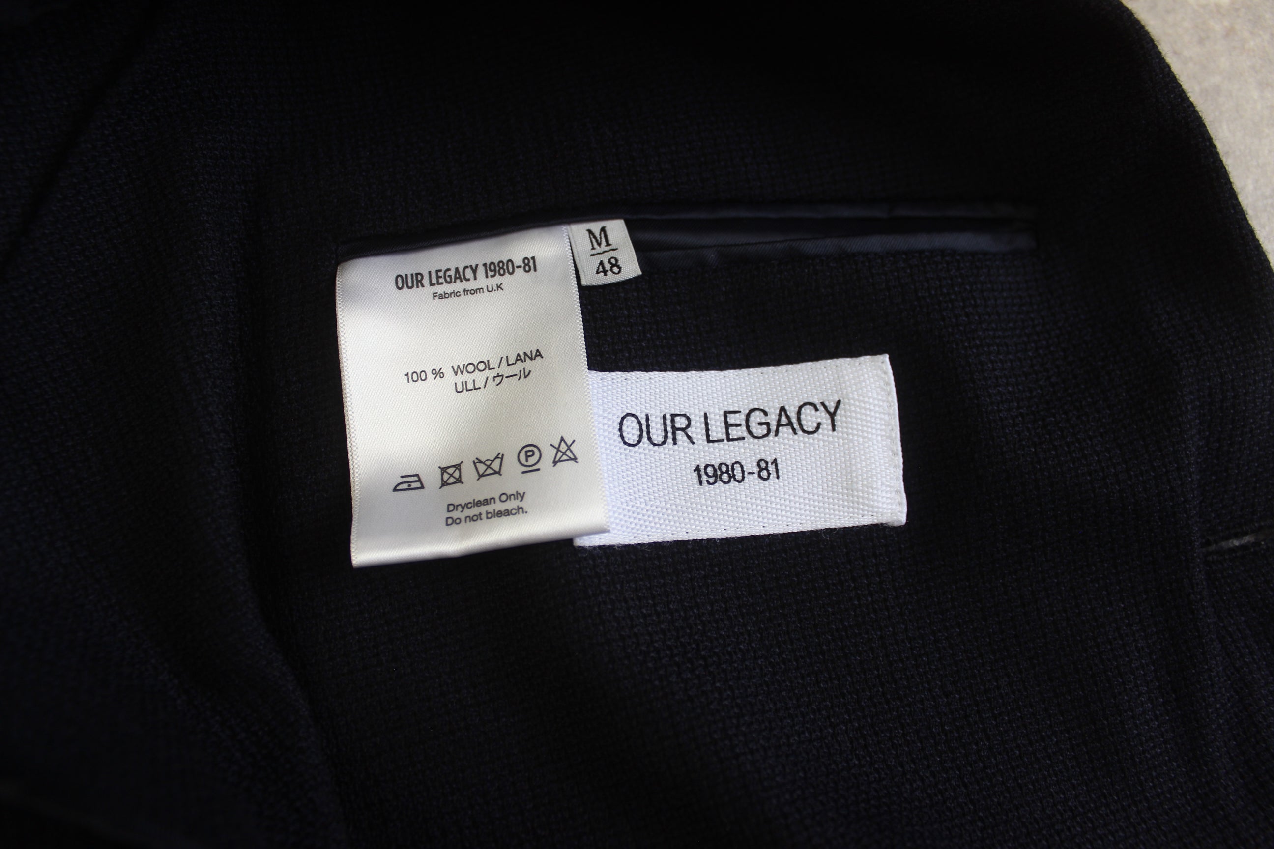 Our Legacy - Wool Blazer Jacket - Navy Blue - 48/Medium