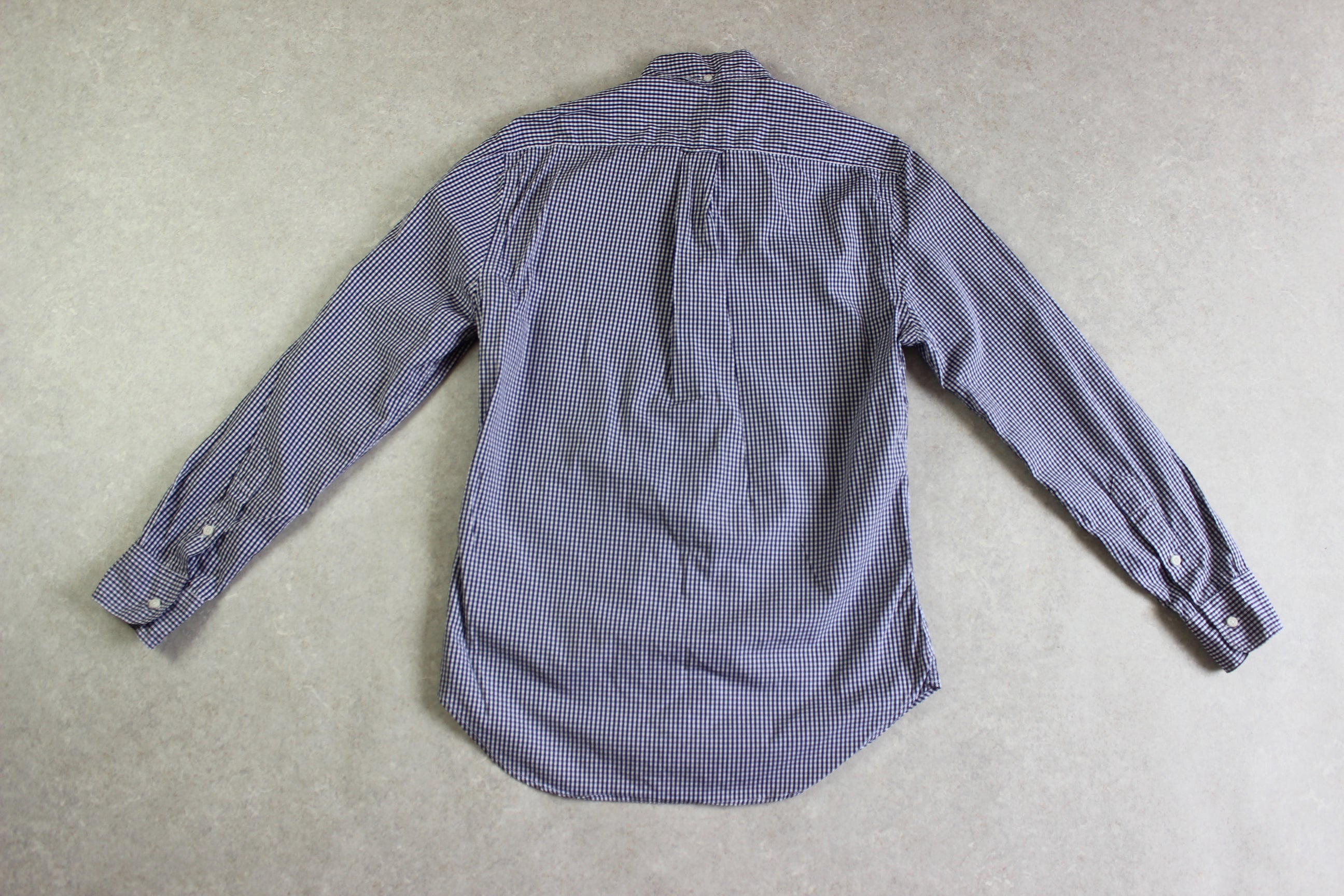 Gitman Bros Vintage - Shirt - Navy Blue/White Gingham Check - Small
