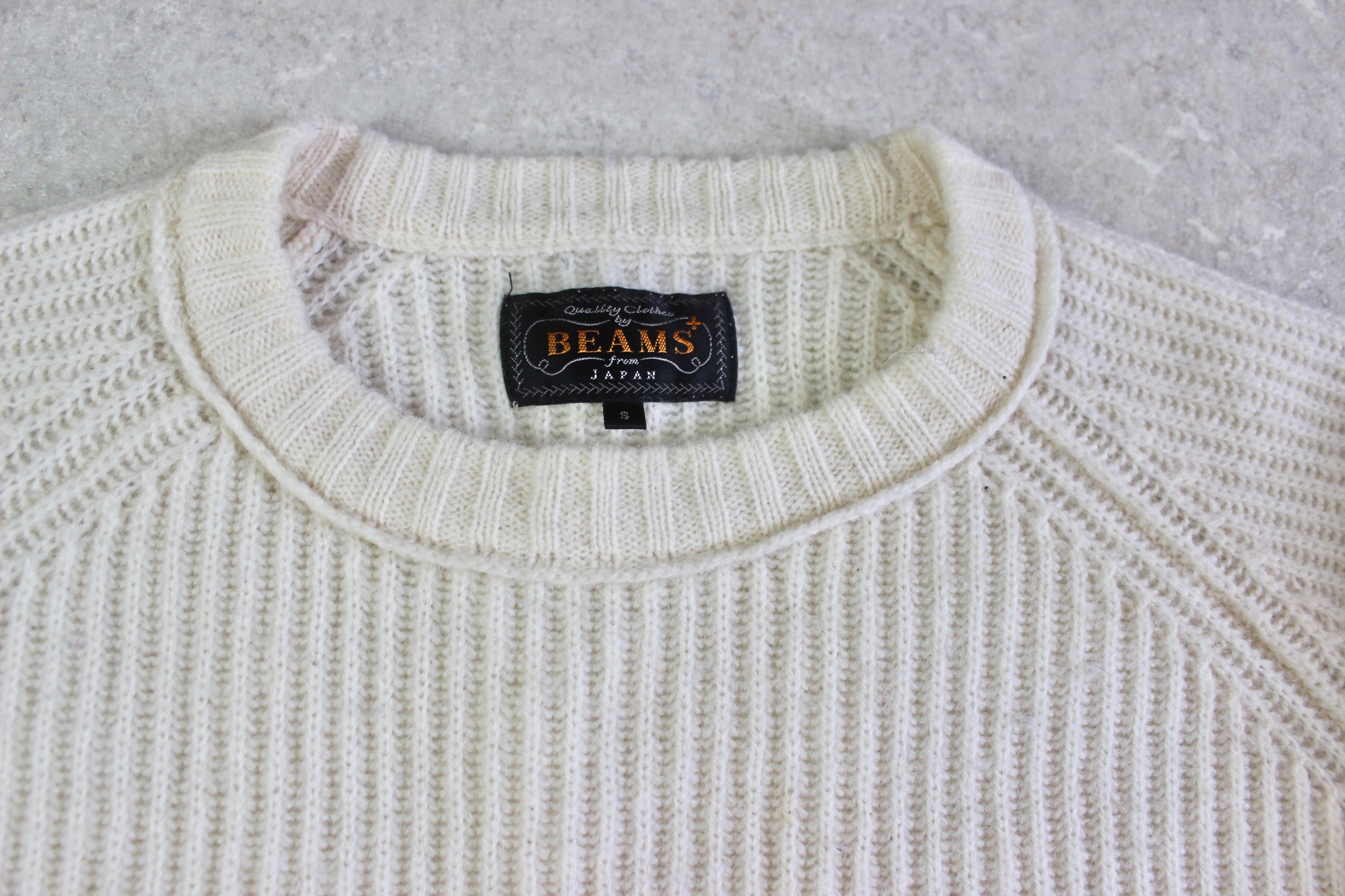 Beams Plus - Wool Knit Jumper - Cream - Small