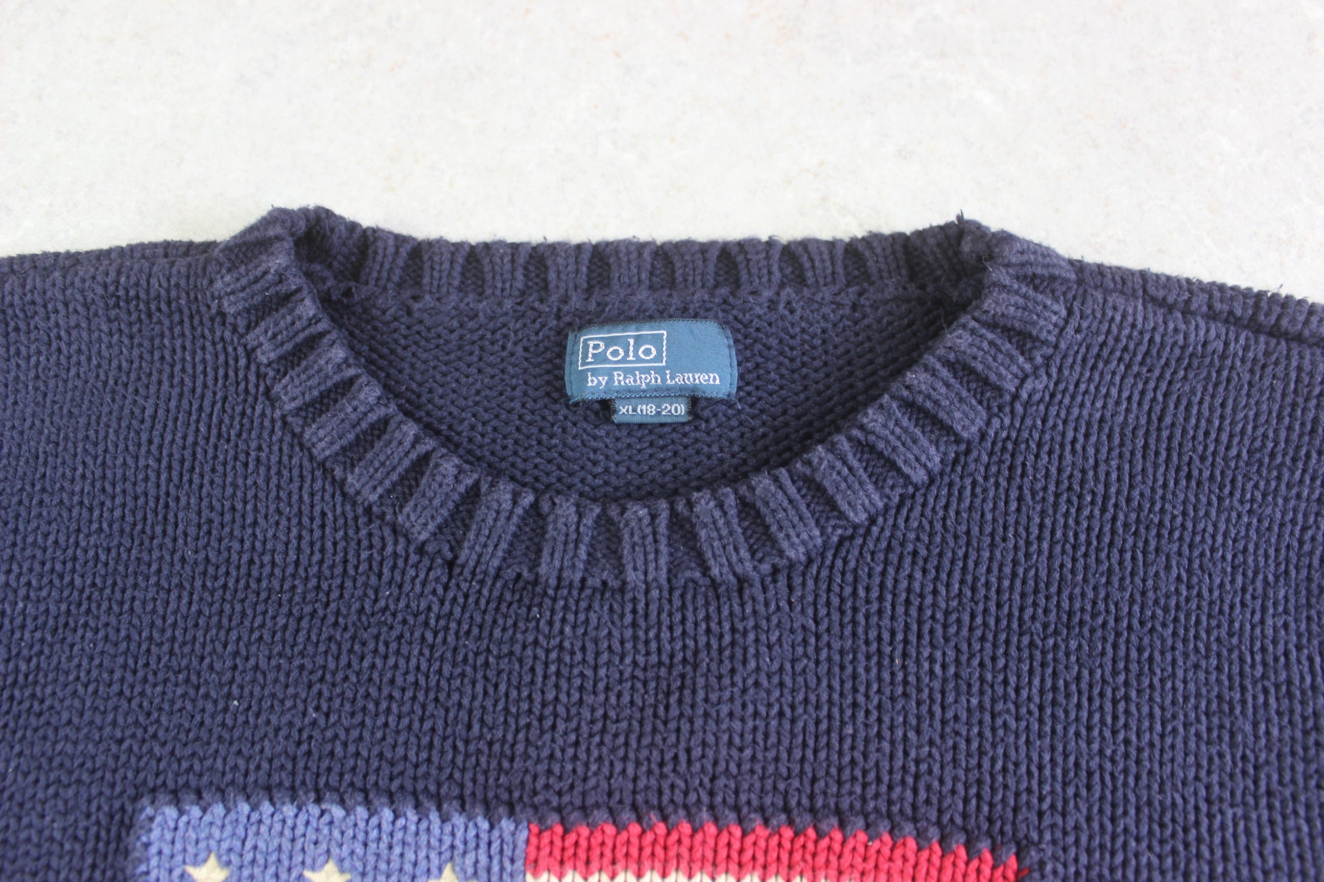 Polo Ralph Lauren - USA Flag Cotton Knit Jumper - Navy Blue