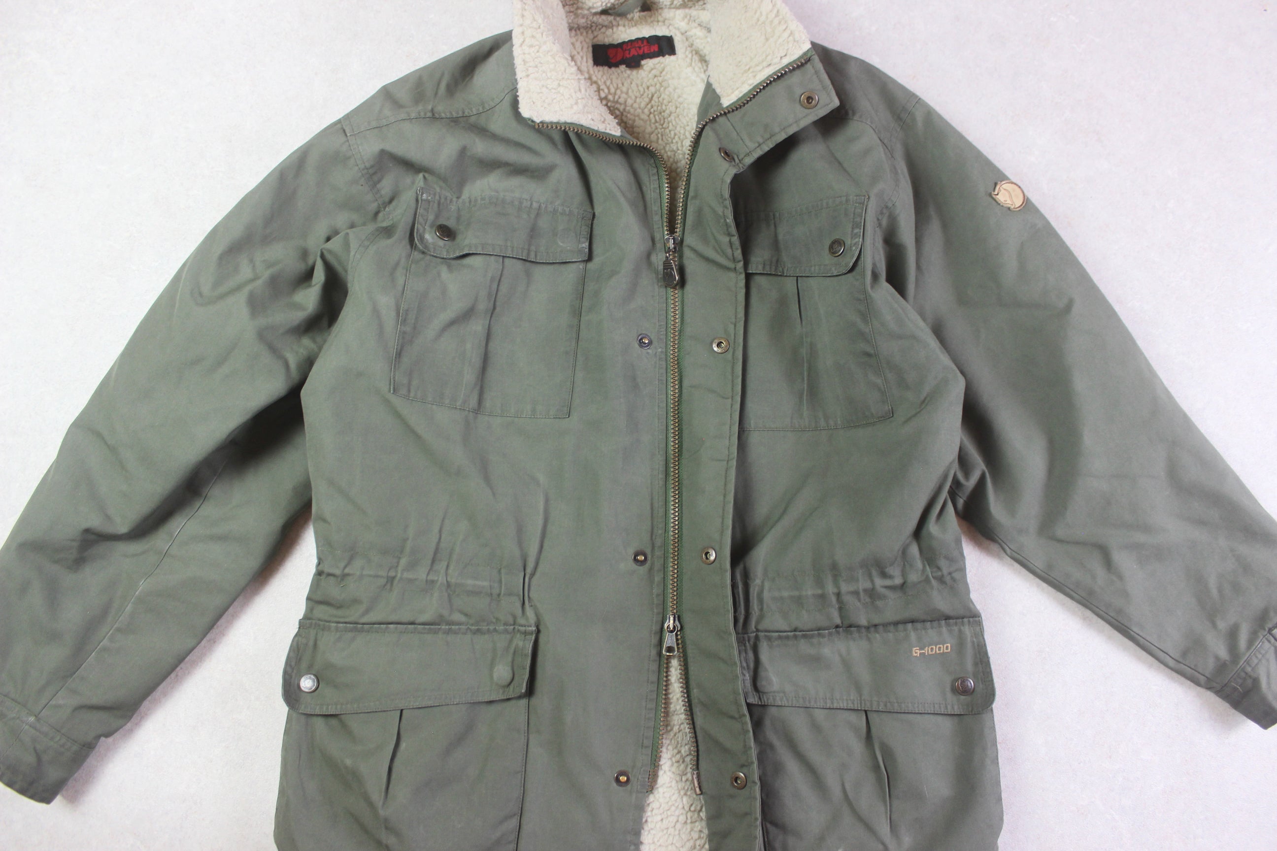 Fjallraven - G-1000 Borg Lined Coat Jacket - Green - Small